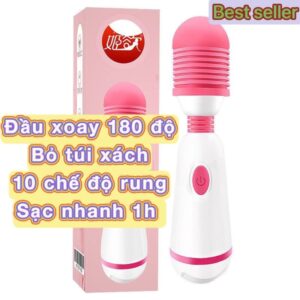 Máy rung âm đạo cầm tay xoắn đỏ hồng sạc Pin CCR788
