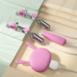 Đồ kẹp đầu vú tích hợp trứng rung sạc usb 3 đầu kích thích CVH77