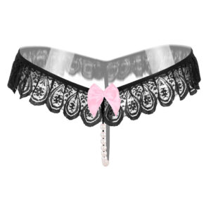 Cách sử dụng quần lót ren dây có dây chuyền đính cườm 