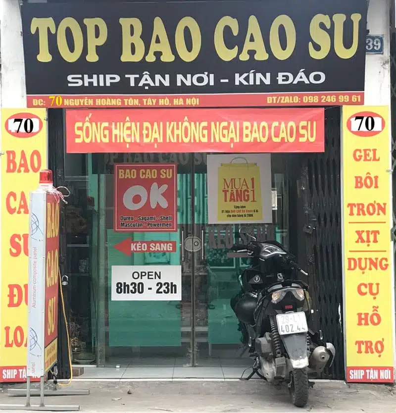 Tổng hợp địa chỉ 11 cửa hàng đồ chơi tình dục, bao cao su cao cấp tại Hà Nội Tổng hợp các cửa hàng bán bao cao su, đồ chơi tình dục uy tín tại Hà Nội